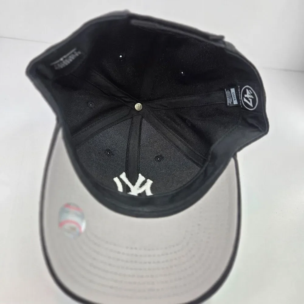 '47 Brand New York Yankees Adjustable Hat Black White OSFA NWT
